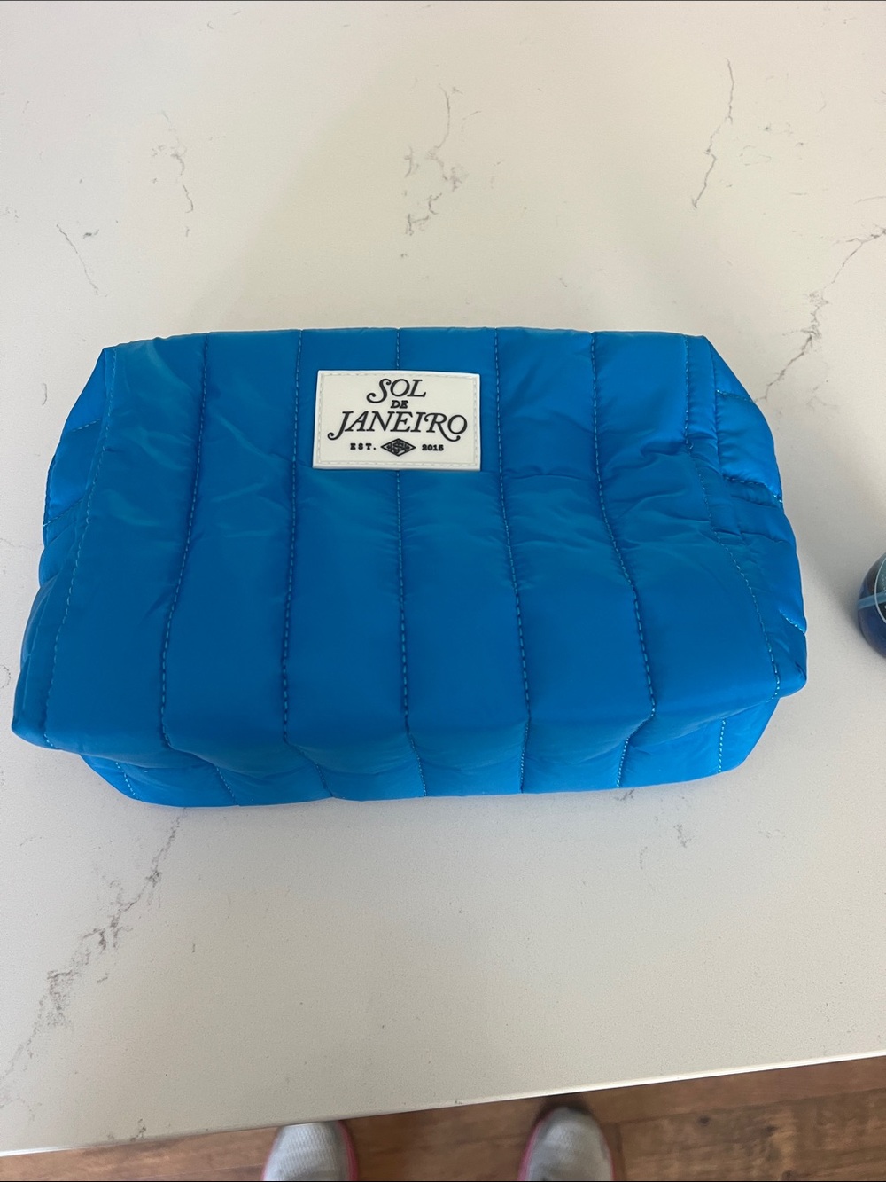 Sol de Janeiro Quilted Cosmetic Pouch - Vivid Blue